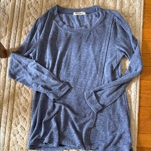 Caslon Heathered Blue Long Sleeve Tee